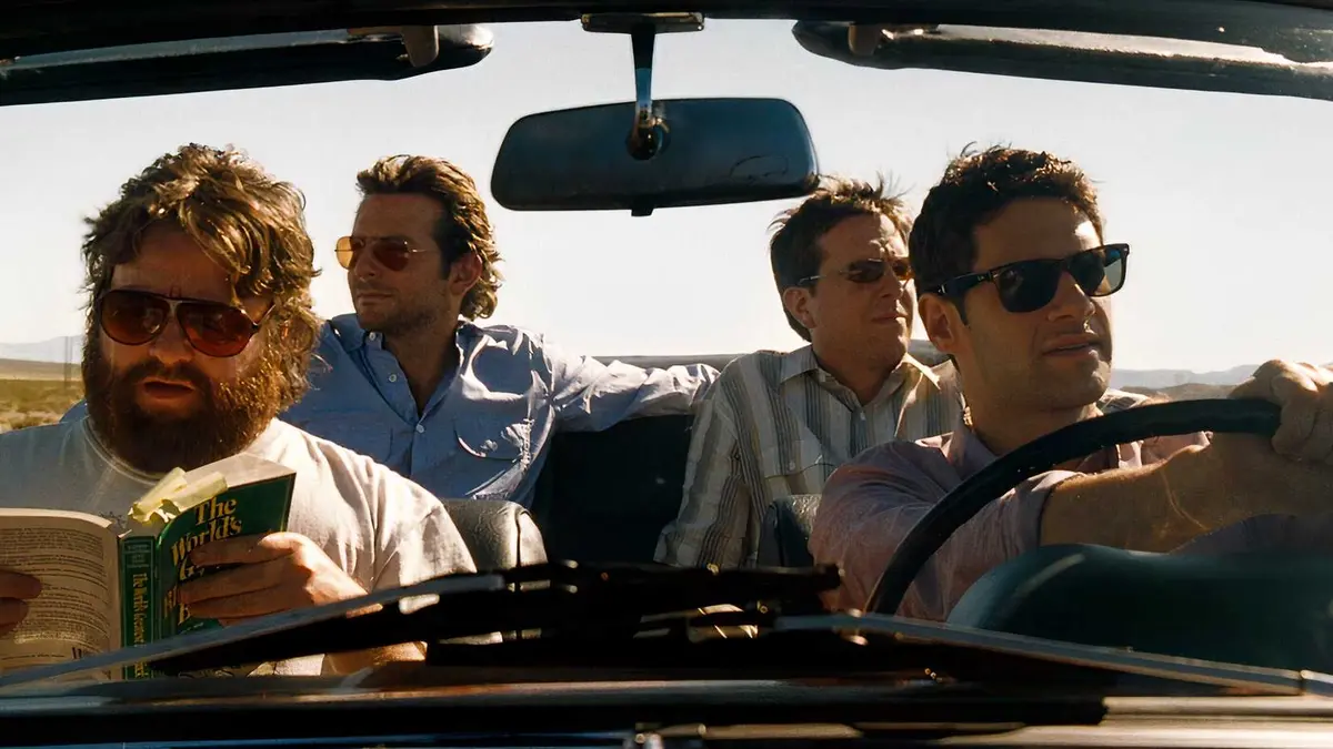 Phil Alan Stu and Doug driving to Vegas in The Hangover