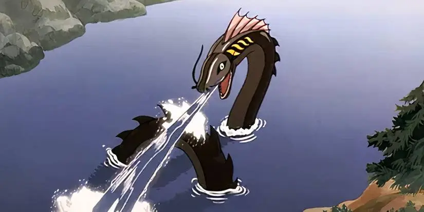 The unagi near Kyoshi Islands in Avatar The Last Airbender