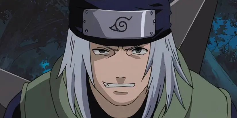 Mizuki sneers in the Naruto anime series