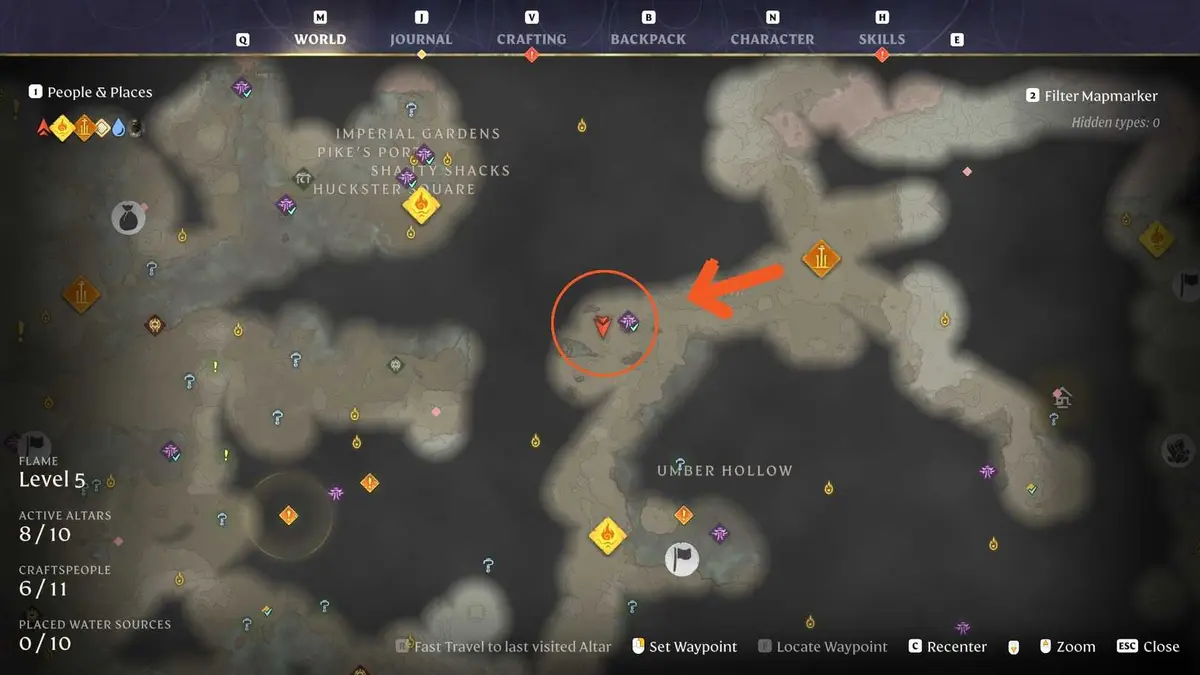 Enshrouded Nomad Highlands Shroud Flayer location