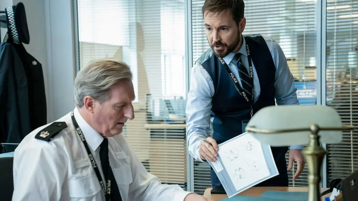 Martin Compston and Adrian Dunbar in Line of Duty season 6