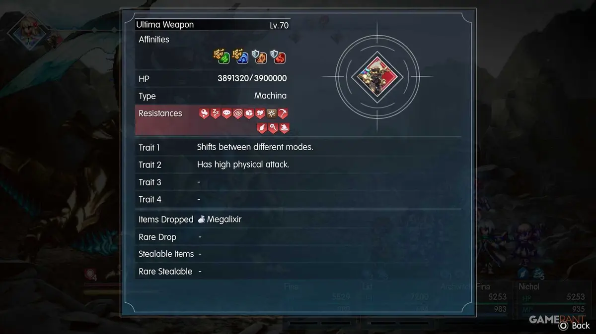 Ultima Weapon Details