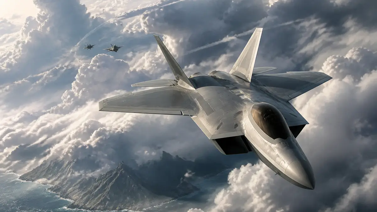 Боевой истребитель в небе из игры Ace Combat 8 Wings of Theve на фоне облаков
