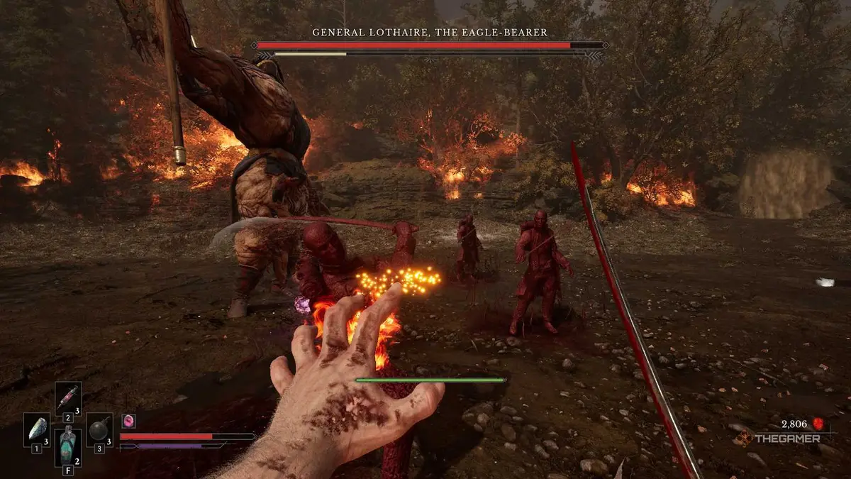 Burning enemies summoned by General Lothaire in Valor Mortis.