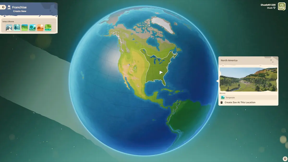 select franchise location planet zoo 2