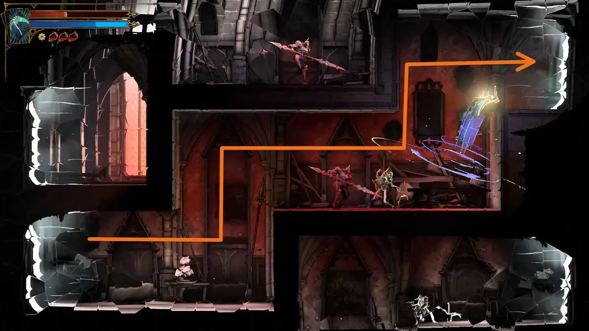 how to navigate hall of mirrors guide 26 in Castlevania Belmont's Curse