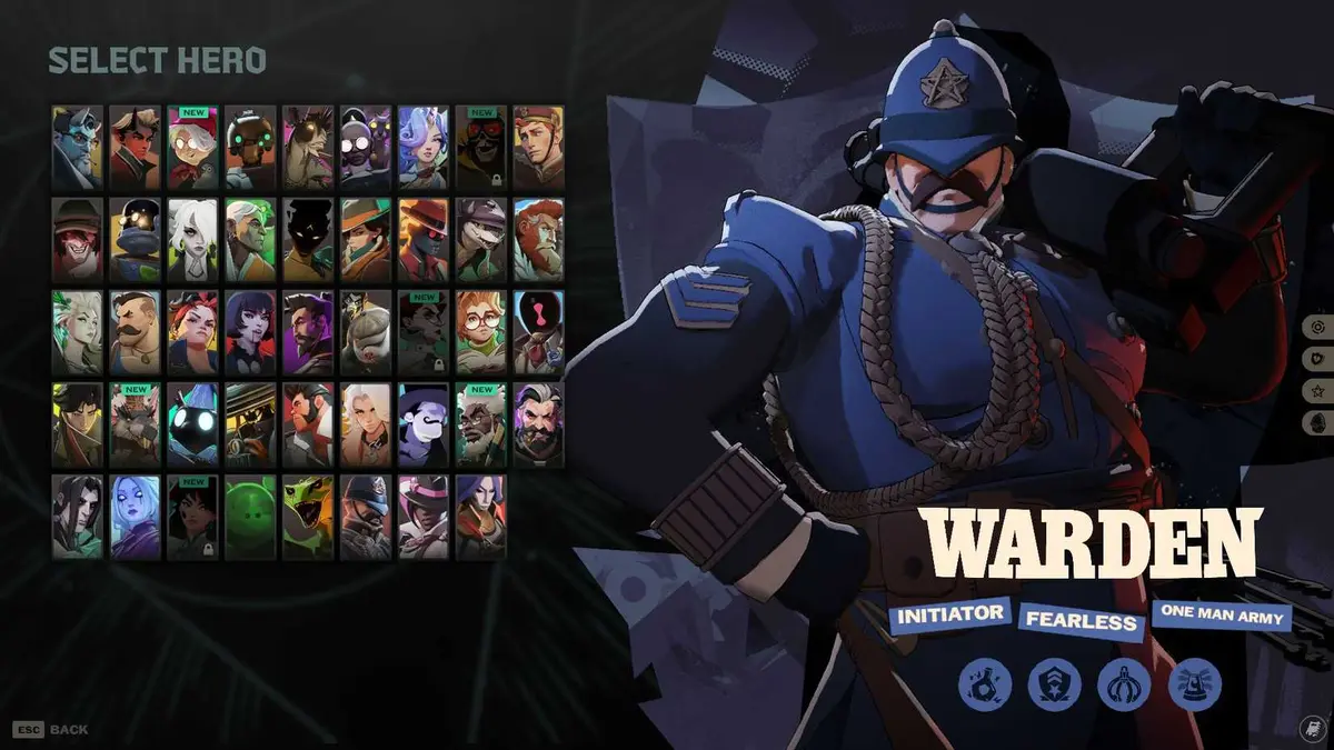 Warden's Splash Screen from Deadlock