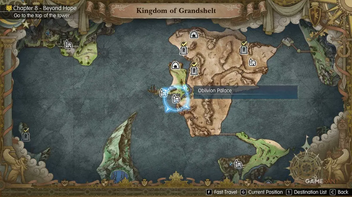 Oblivion Palace Location