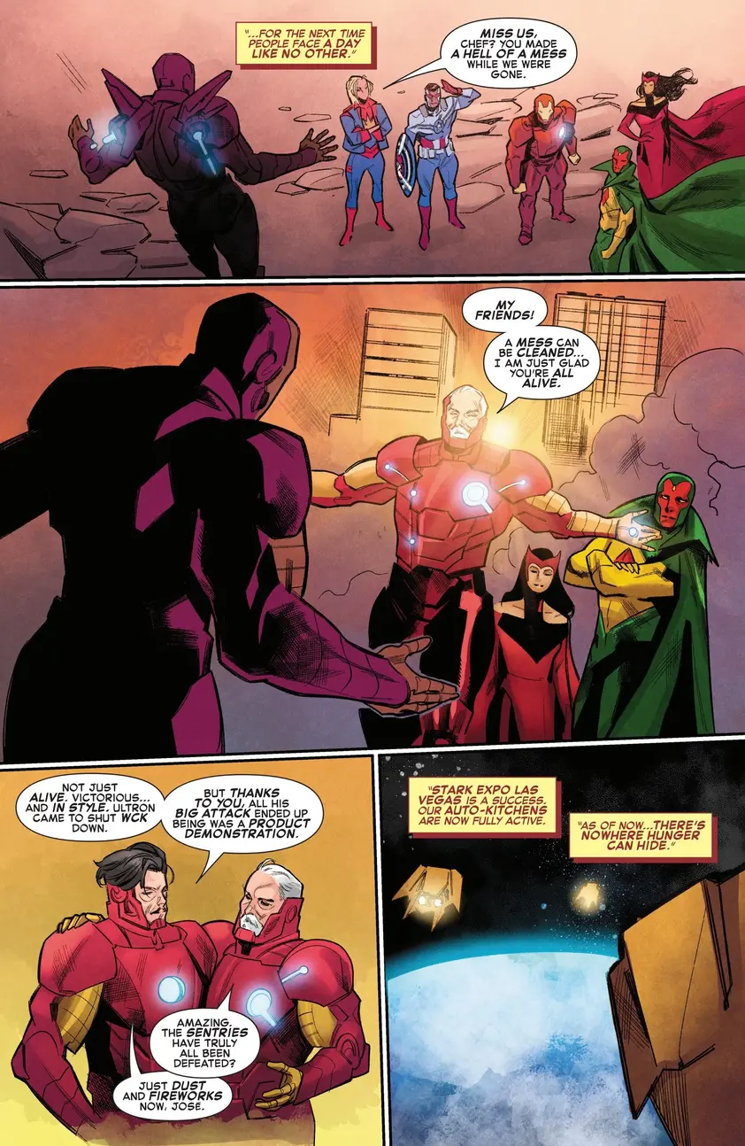 Iron Man and Iron Chef Jose Andres solve world hunger in Meals to Astonish Avengers #1