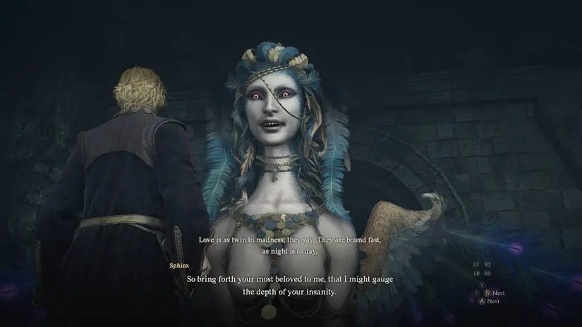 The Sphinx is asking the Arisenn to bring her his most beloved - Dragon's Dogma 2