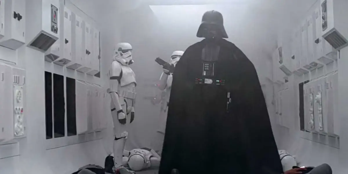 Darth Vader in the Tantiv IV hallway.