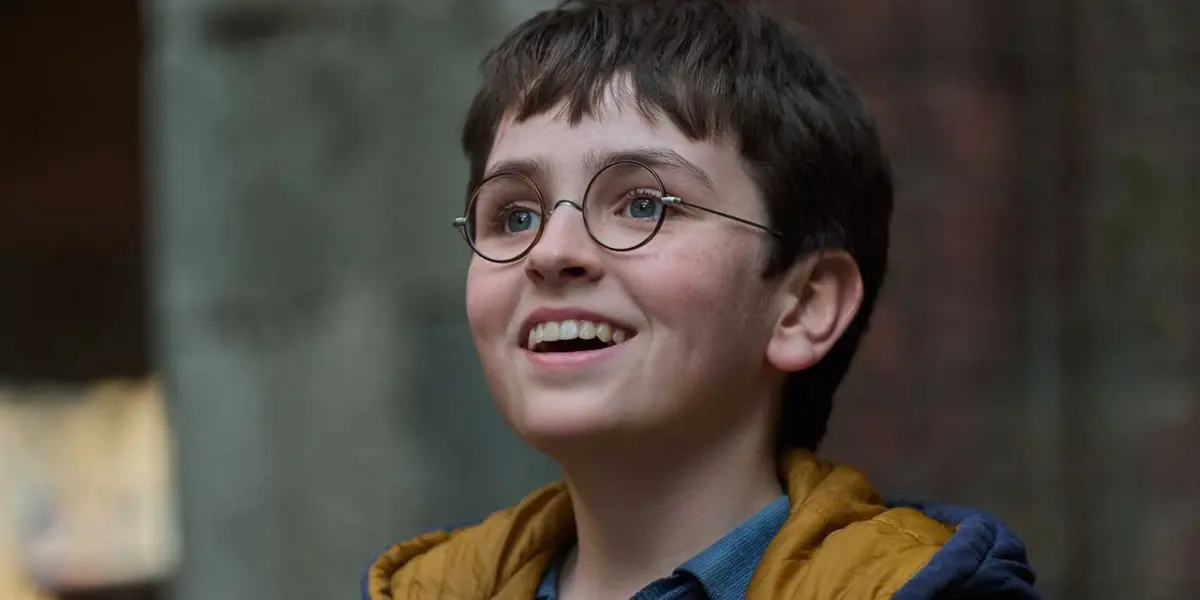 Dominic McLaughlin as Harry Potter in HBO's Harry Potter and the Philosopher's Stone.
