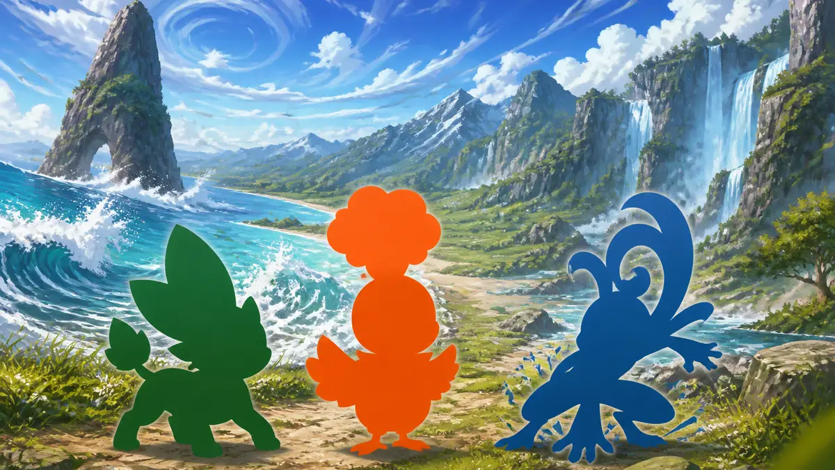 Стартовые покемоны десятого поколения Browt, Pombon и Gecqua для Pokémon Winds and Waves