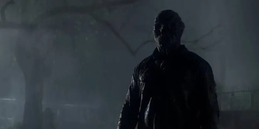 A resurrected Jason in the cemetery in Friday The 13th Part VI Jason Lives