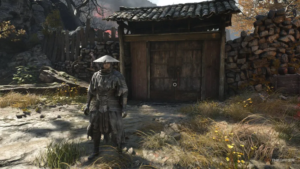 Soul stood in front of a gate in phantom blade zero.