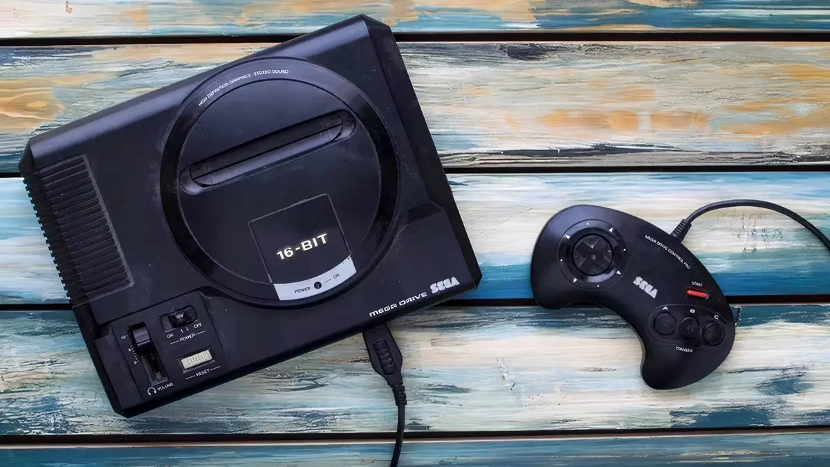 Sega Genesis on wood boards
