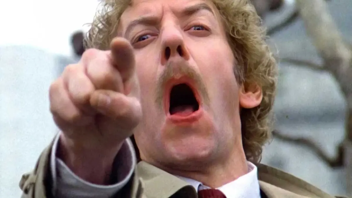 Donald Sutherland yelling in invasion of the body snatchers