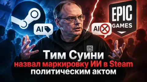 Тим Суини назвал маркировку ИИ в Steam политическим актом