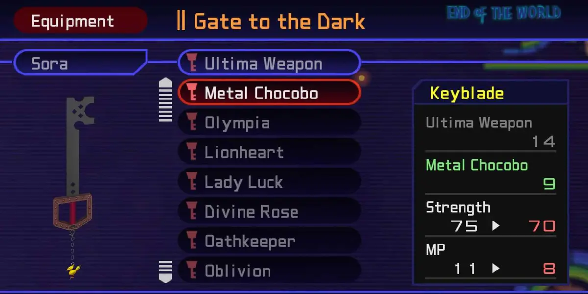 Metal Chocobo in Kingdom Hearts