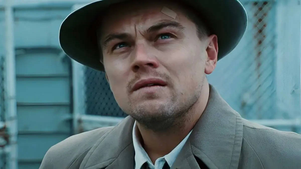 Leonardo DiCaprio’s Teddy looking curious in Shutter Island