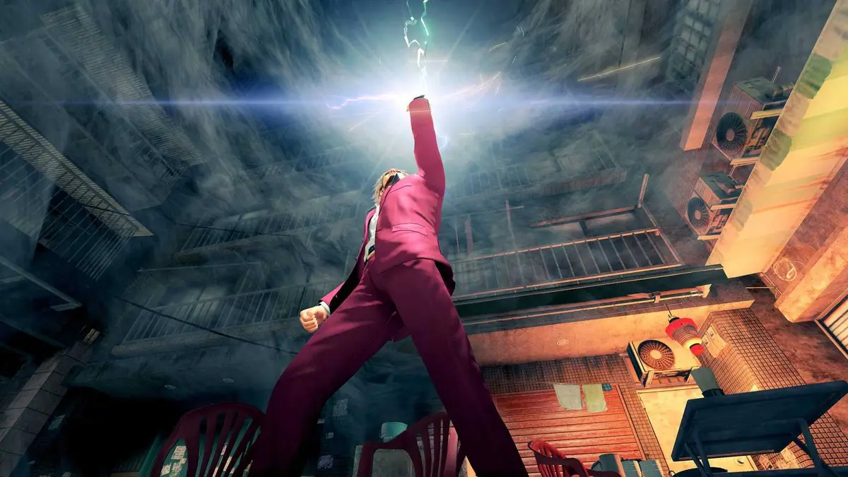 Ichiban summoning a power in Yakuza: Like a Dragon.