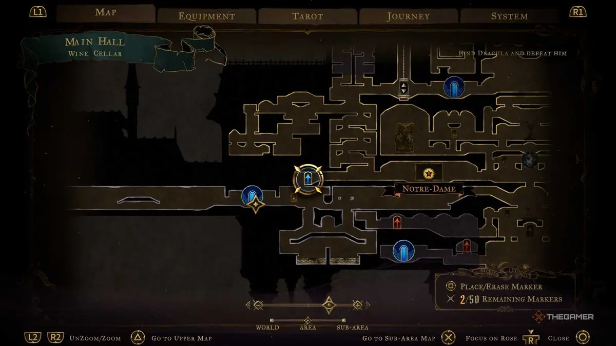 The first door that leads to Alucard's Tower in Castlevania: Belmont's Curse.