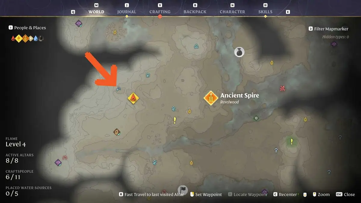 Enshrouded Mark of Sameth location