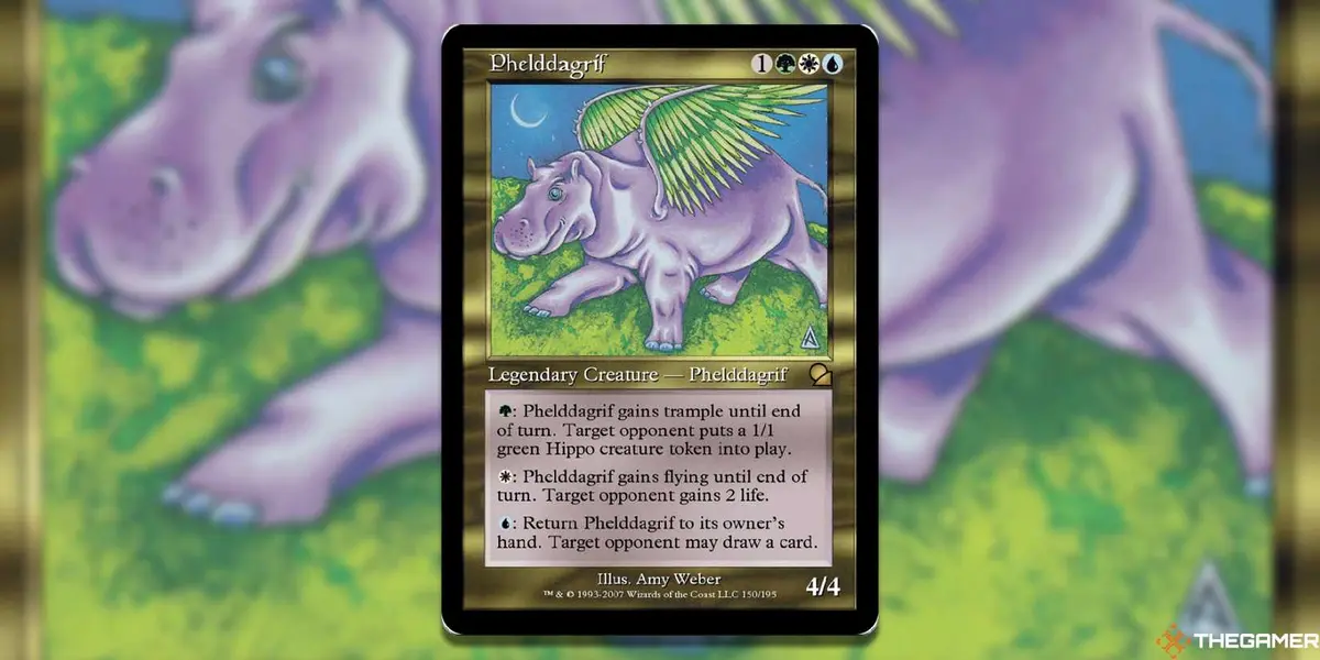 Image of the Phelddagriff card in Magic: The Gathering, with art by Amy Weber