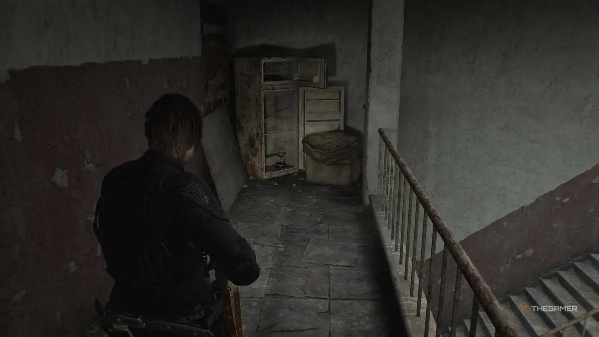 A player finding all Mr Raccoon statues in Resident Evil Requiem.