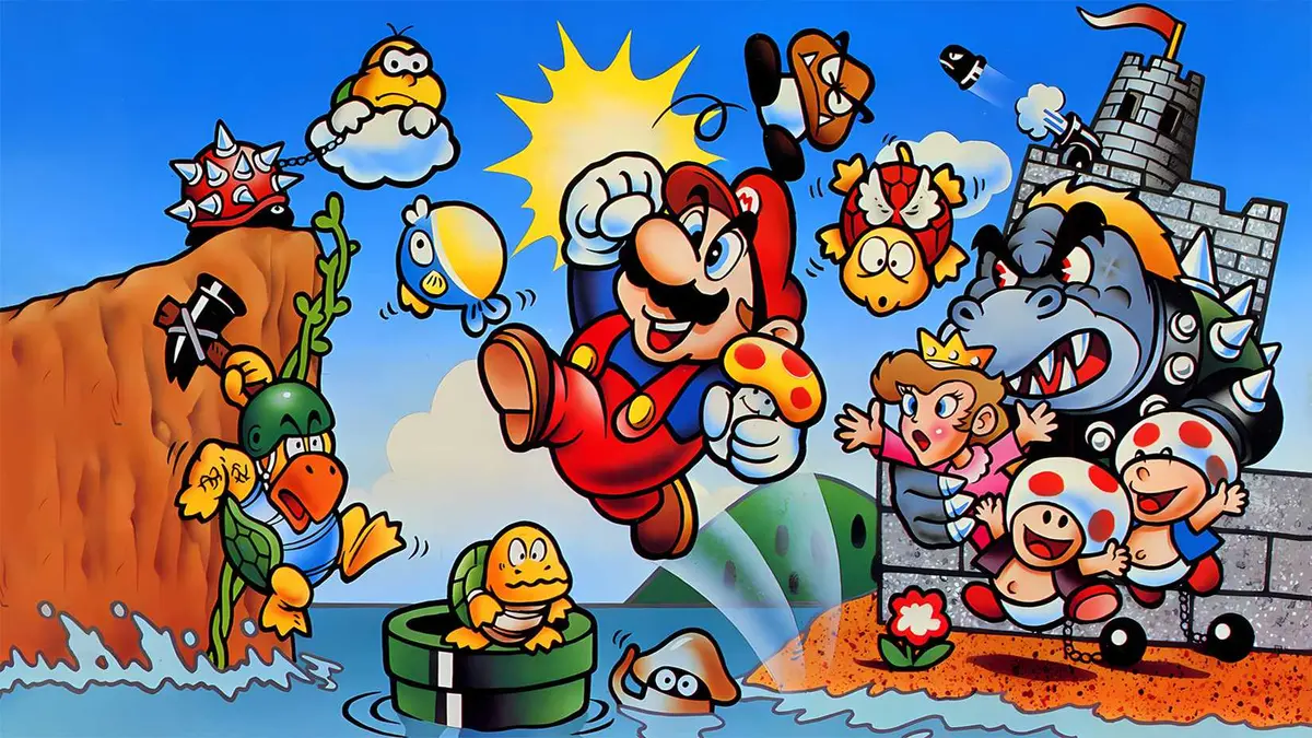 Super Mario Bros NES key art