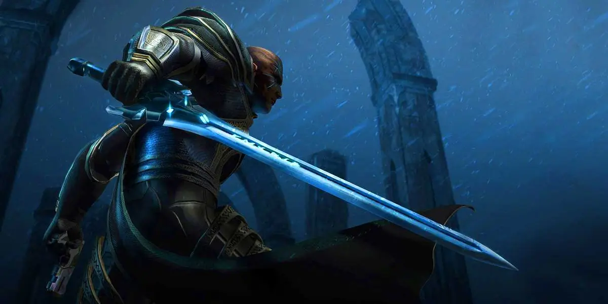 Protagonist Brandishing a sword