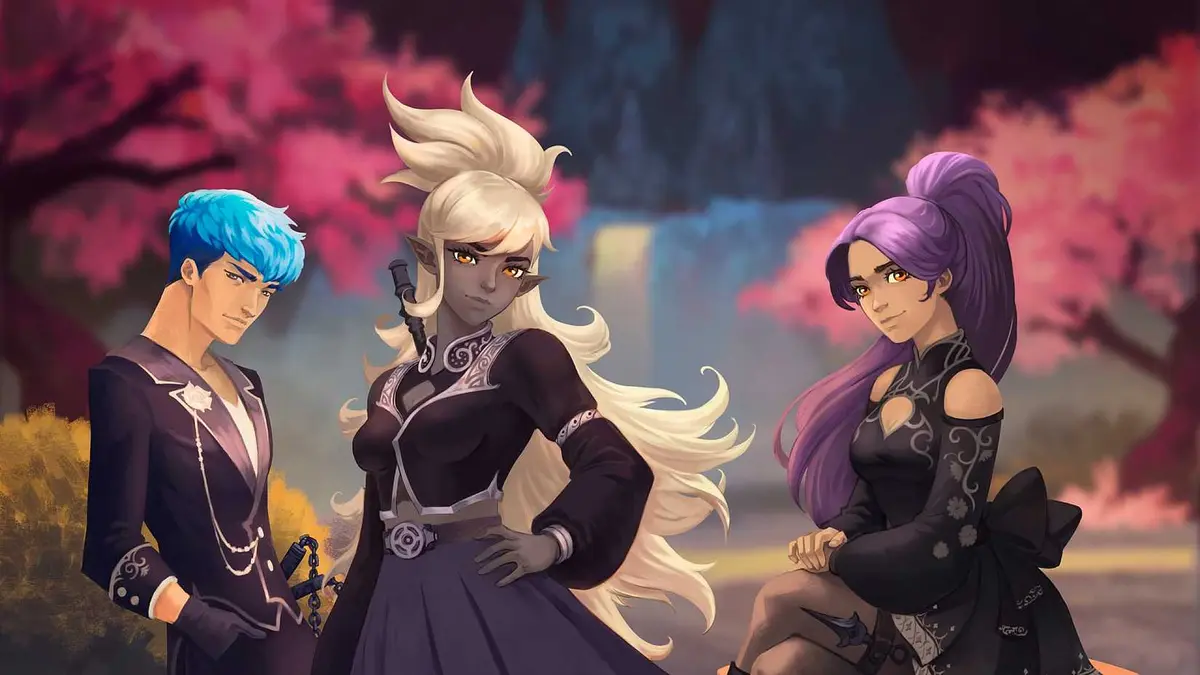Three different characters from Idols of the Neon Dark.