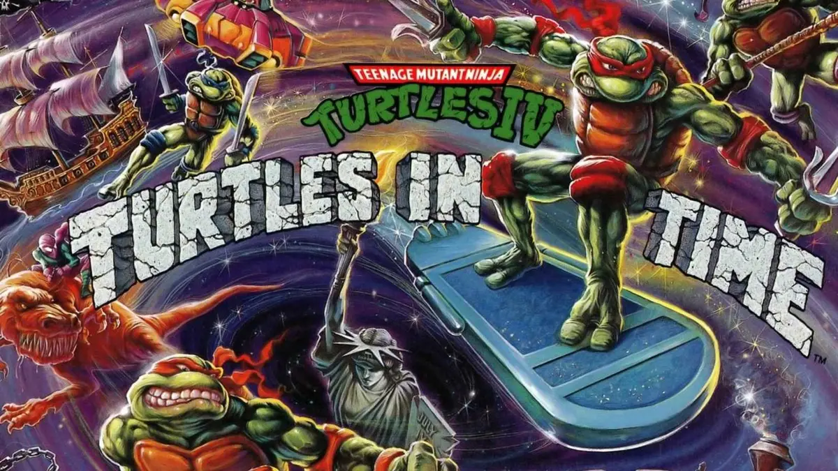 Teenage Mutant Ninja Turtles IV: Turtles in Time key art