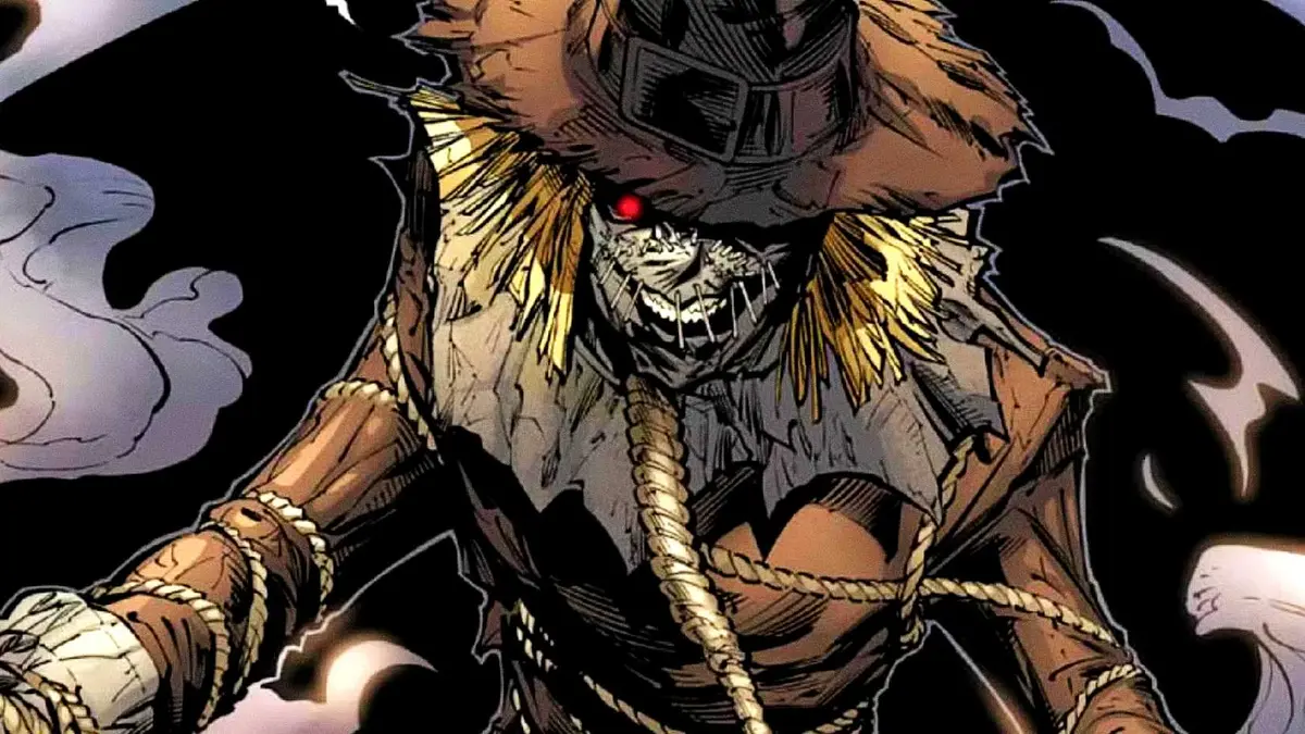 Jonathan Crane aka Scarecrow wears his classic DC costume