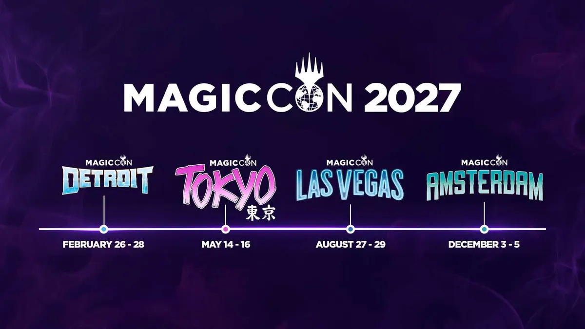 MagicCons For 2027 detailing including their locations and dates.