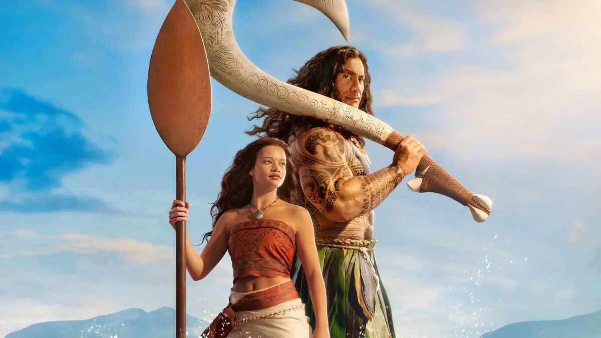 Still of Moana and Maui in the new Disney remake