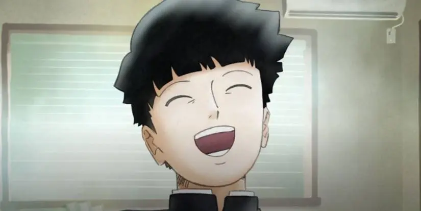 Mob laughing in the Mob Psycho 100 finale.