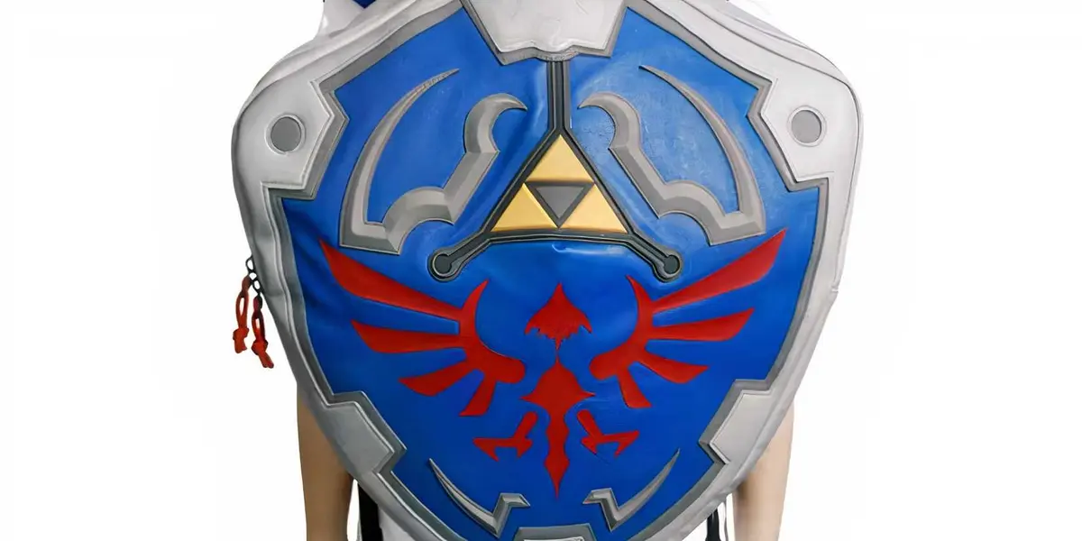 Someone equipped with the Zelda backpack