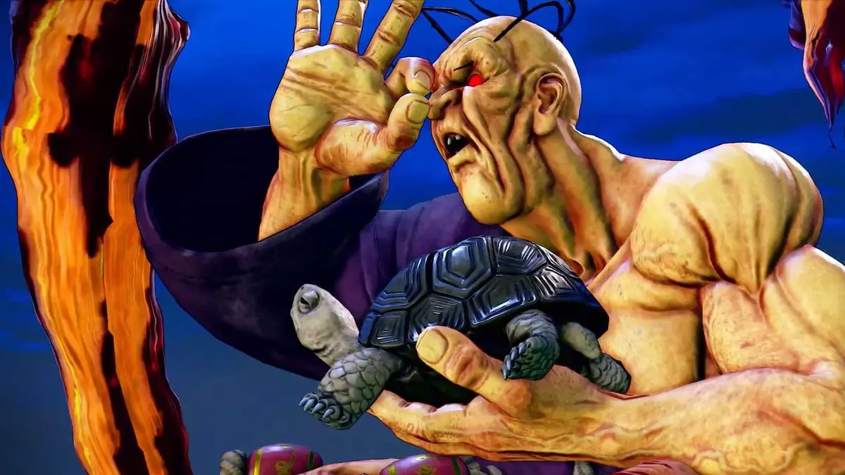 Oro's win screen from Street Fighter V