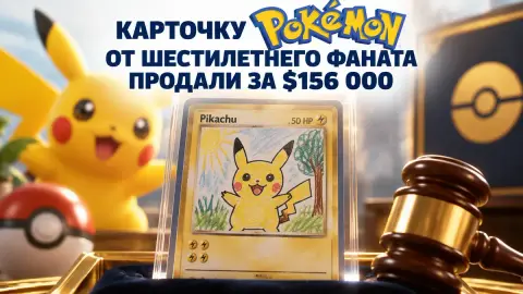 Карточку Pokemon от шестилетнего фаната продали за $156 000