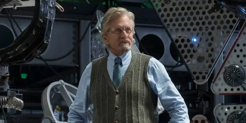 Michael Douglas as Hank Pym in the Marvel Cinematic Studios (MCU) movie Ant-Man and the Wasp