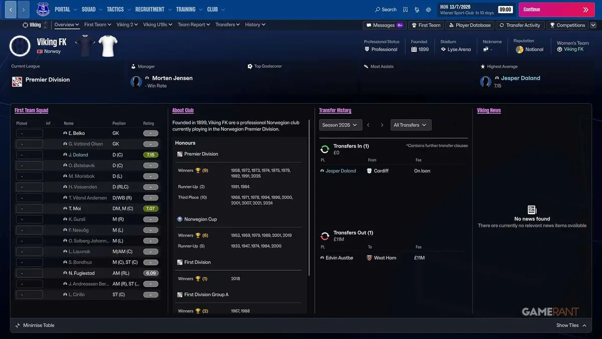 Football Manager 27 - Viking FK