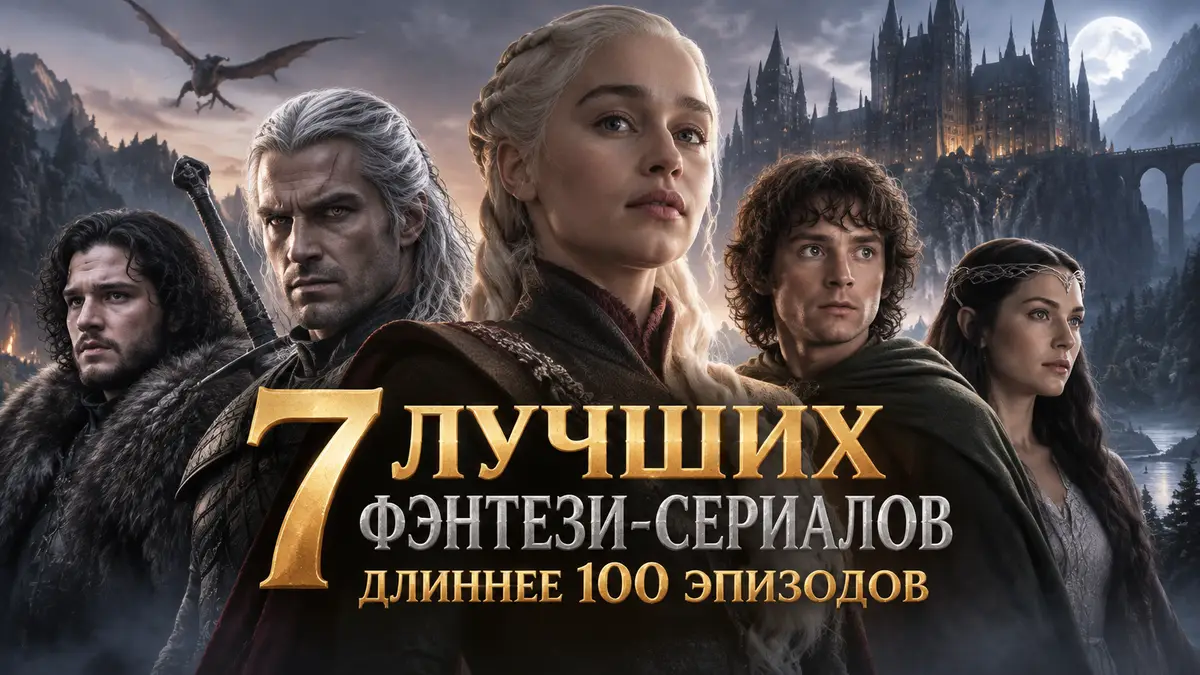Герои популярных фэнтези-сериалов на фоне мистического старинного замка