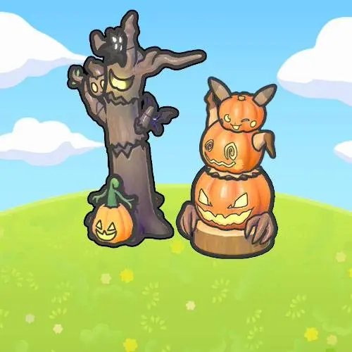 The "Creepy pumpkins" habitat in Pokémon Pokopia