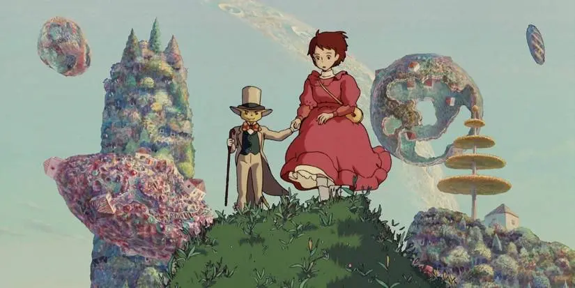 Shizuku dreams of the Cat Baron in a fantasy realm in Whisper of the Heart.