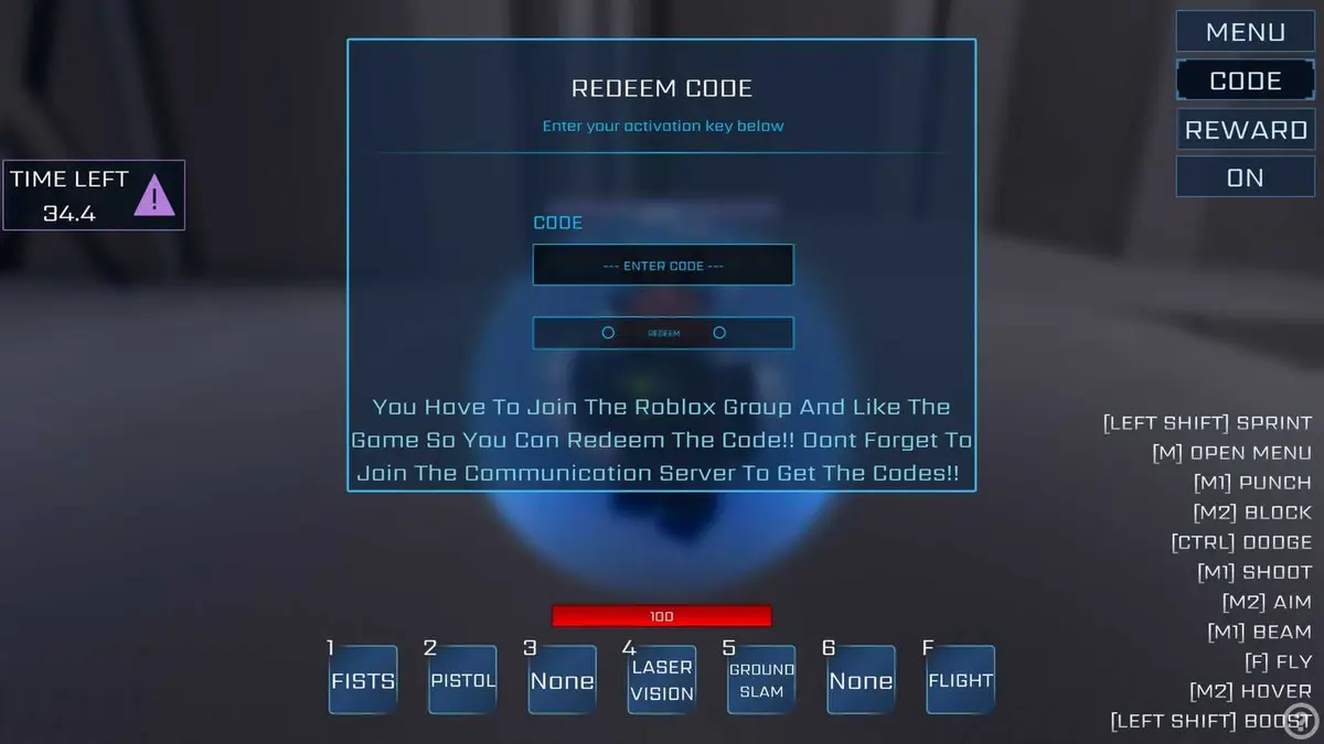 Era of Supes the codes tab