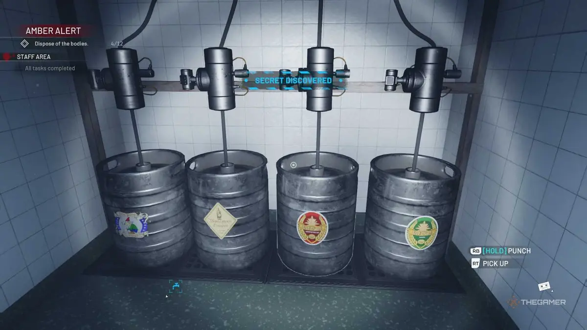 Crime Scene Cleaner beer barrels in a row.
