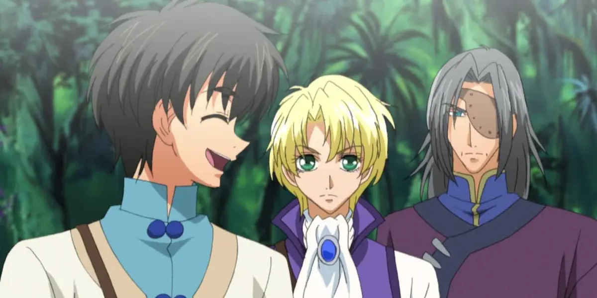 Yuri Shibuya is with his party in Kyo Kara Maoh!