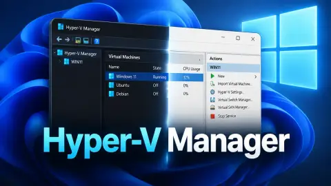 Hyper-V Manager получил тёмную тему, но лишь частично