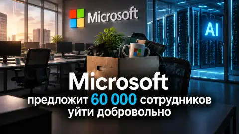 Microsoft предложит 60 000 сотрудников уйти добровольно
